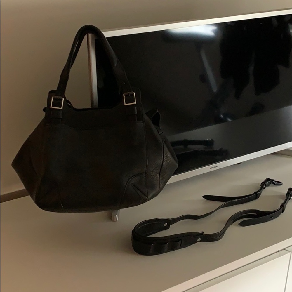 Rag & Bone Bradbury Box Black Leather Bag